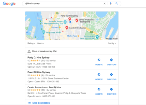 Local SEO Map Example